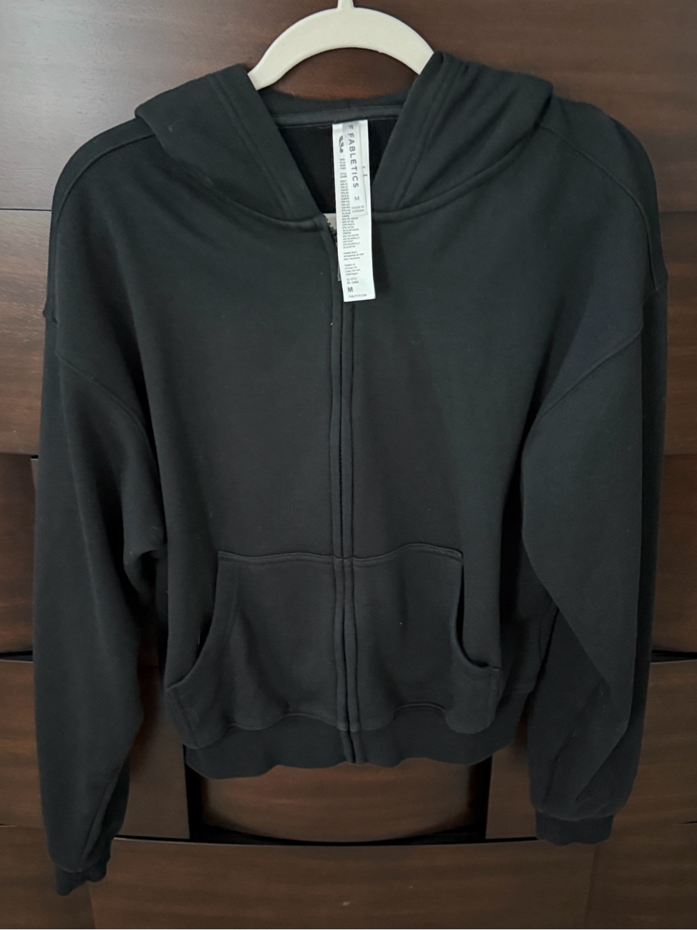 NWOT Fabletics Cozy Fleece Full Zip Hoodie | Black | M